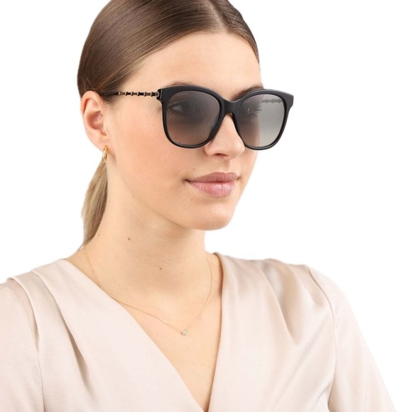 NEW AUTHENTIC GUCCI BLACK EYEWEAR GUCCI CAT EYE WOMEN SUNGLASSES - Picture 2 of 5